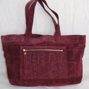 See By Chloe Suede XL shoulder Tote Handbag New